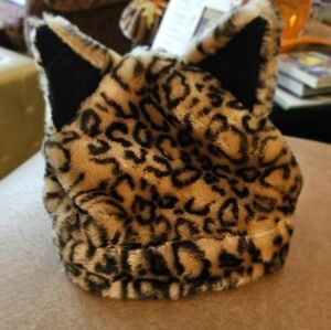 Leopard Print Faux Fur Cat Hat